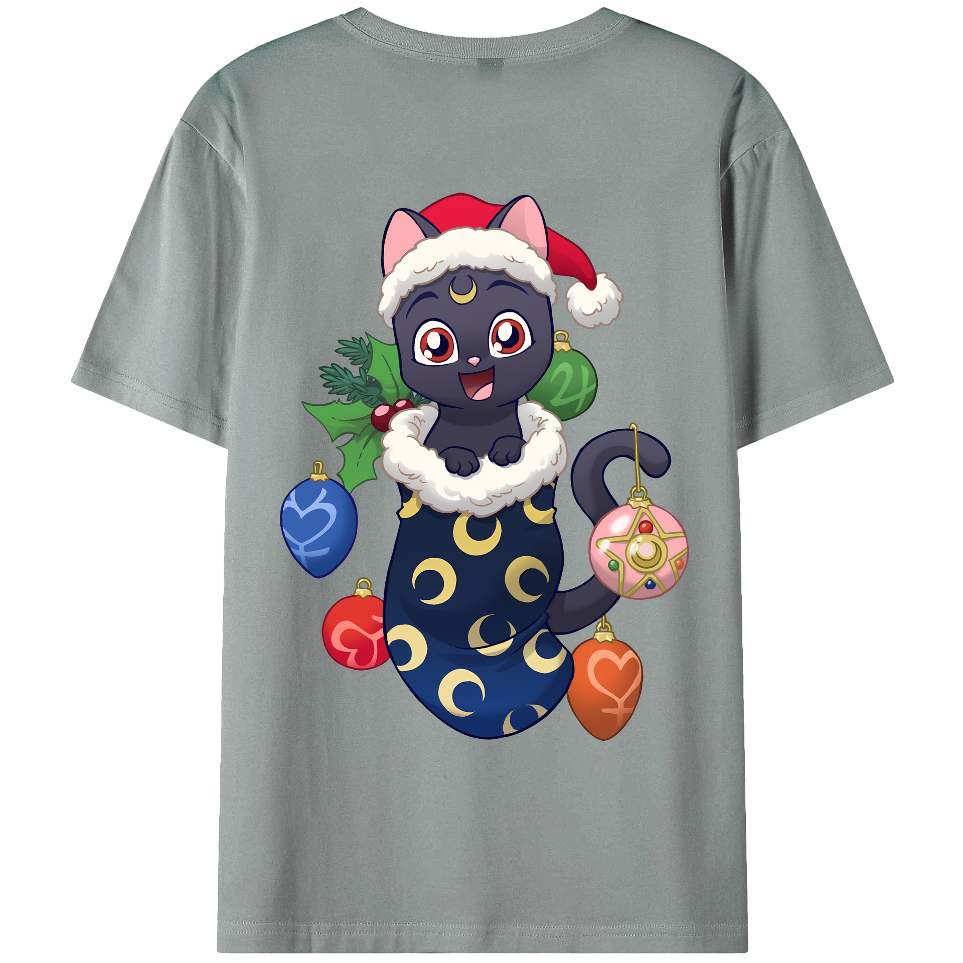 （画像用） 美少女戦士セーラームーン Sailor Moon 綿100％ メンズ半袖Tシャツ（バックプリント） 通気性